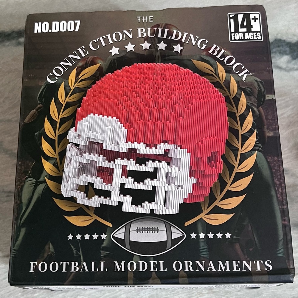 The Connection Building Block Football Helmet Ornament